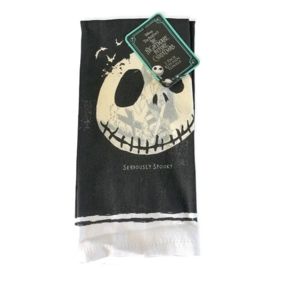 Disney Kitchen Dish Towels The Nightmare Before Christmas Jack & Sally Set of 2